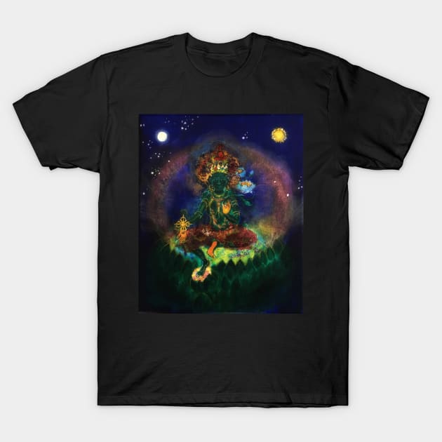 Aryatara - Fearless Bodhisattva of Compassion T-Shirt by Visuddhi